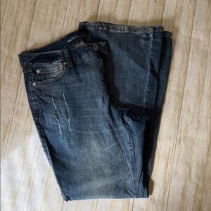 INC International Concepts Dark Blue Boot Cut Jeans 14